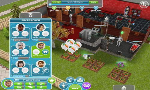 The Sims FreePlay Android интерфейс