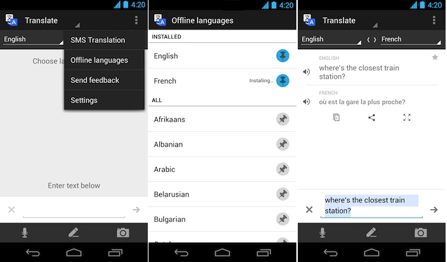 Google Translate Android 