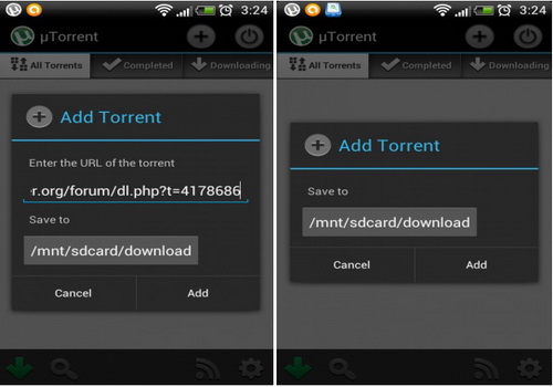 µTorrent Beta Android настройки